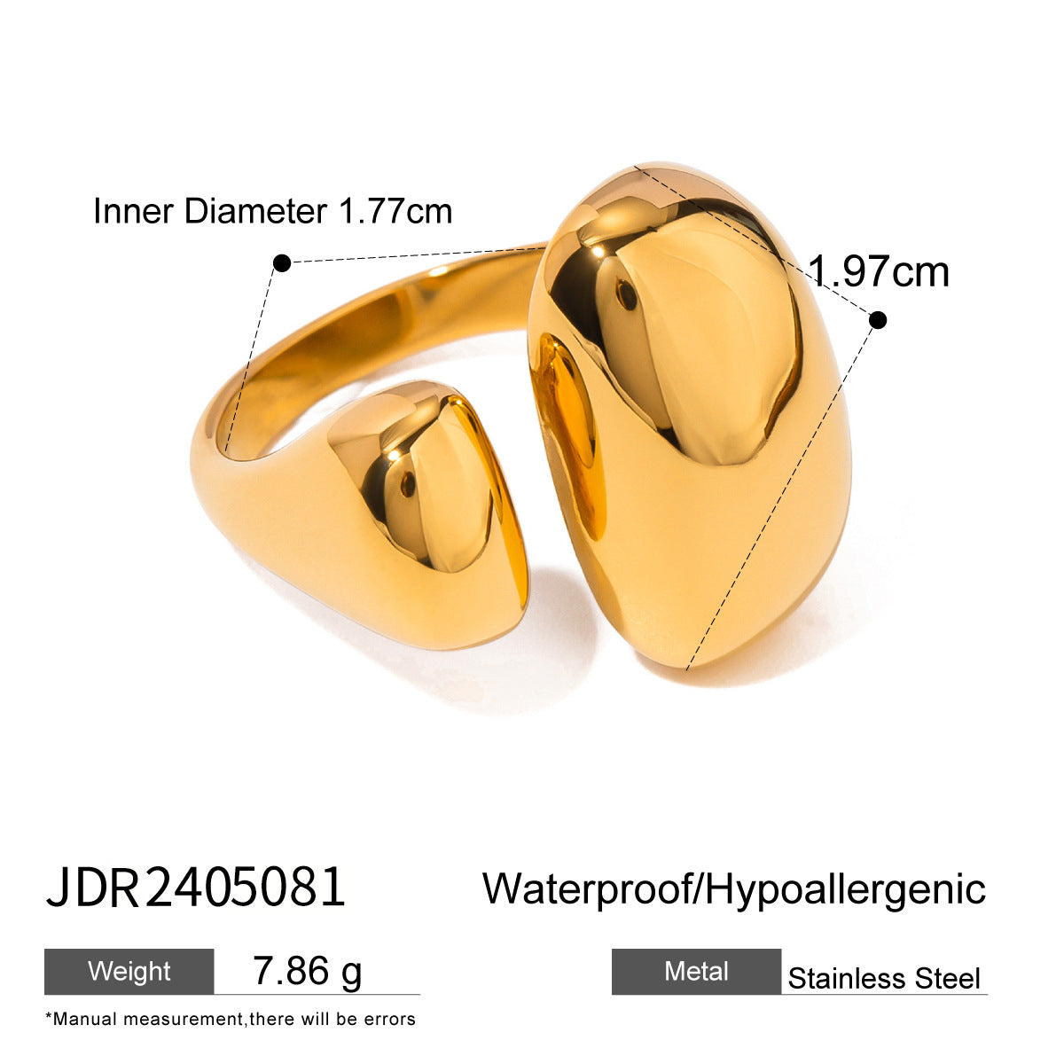 Bague ouverte en Acier Inoxydable