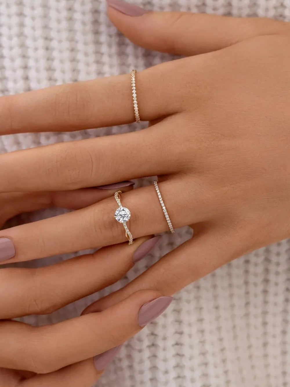 Bague en Argent Sterling 925 sertie de Zircon