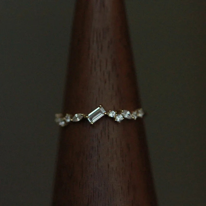 Bague en Argent 925 Plaqué Or