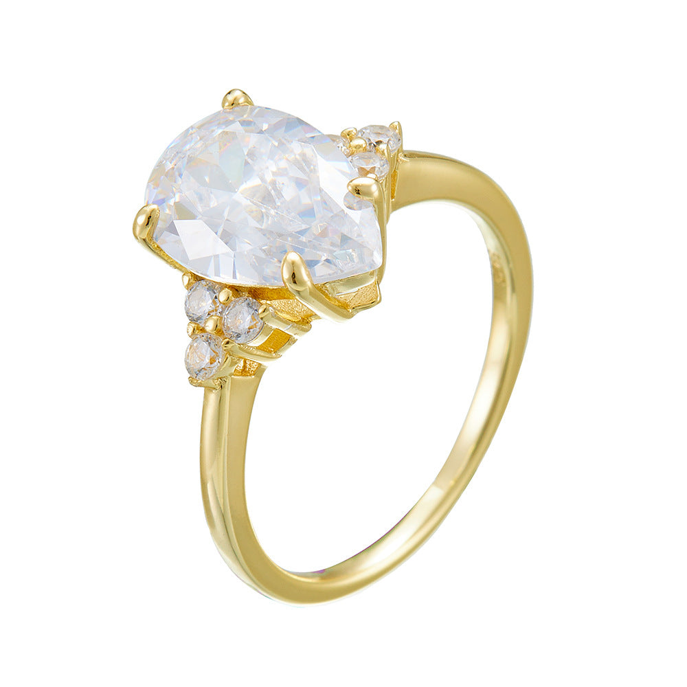 Bague en Argent S925 sertie de Moissanite