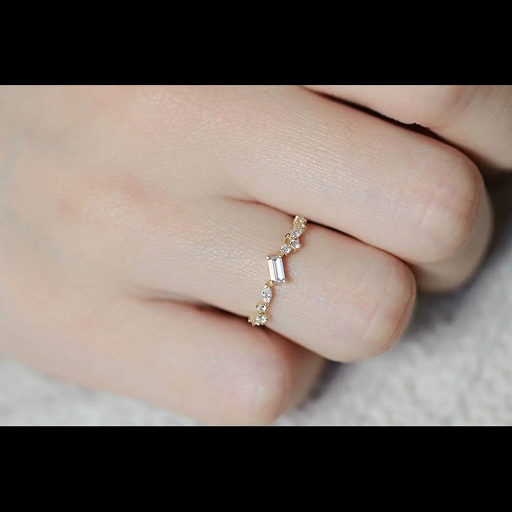 Bague en Argent 925 Plaqué Or