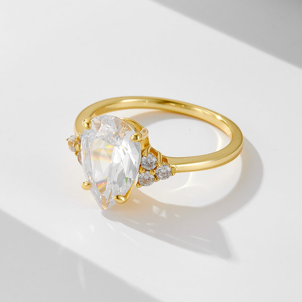 Bague en Argent S925 sertie de Moissanite