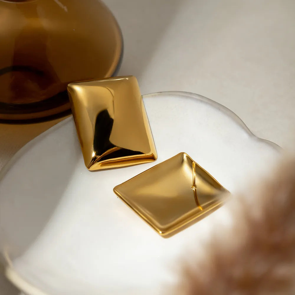 Clous d’oreilles rectangulaires en Acier Inoxydable