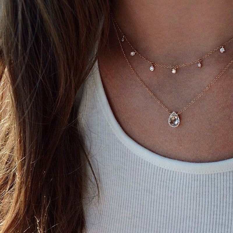 Lot de colliers multicouches Dorés