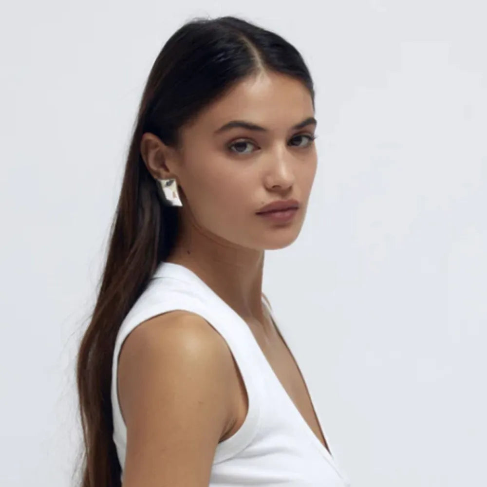 Clous d’oreilles rectangulaires en Acier Inoxydable