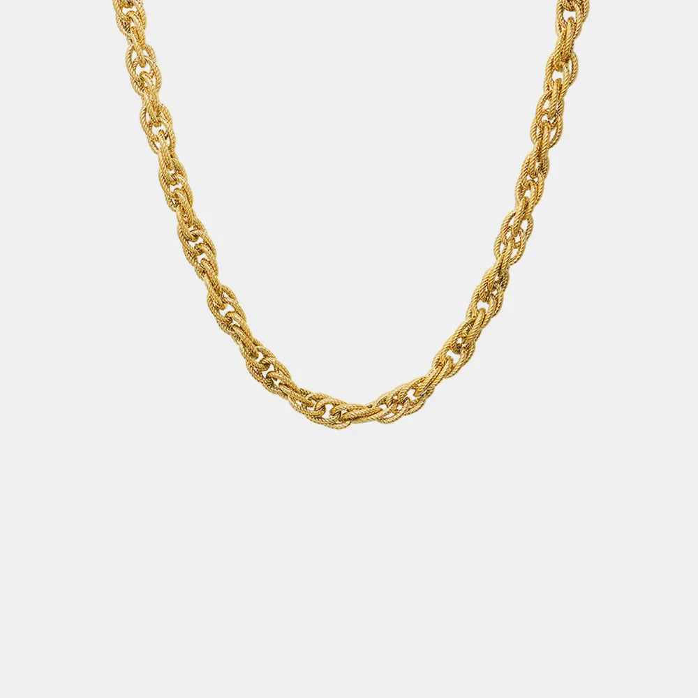 Collier chaîne en Titane doré