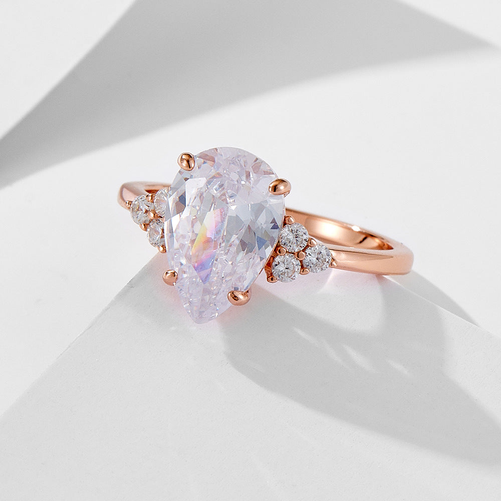 Bague en Argent S925 sertie de Moissanite