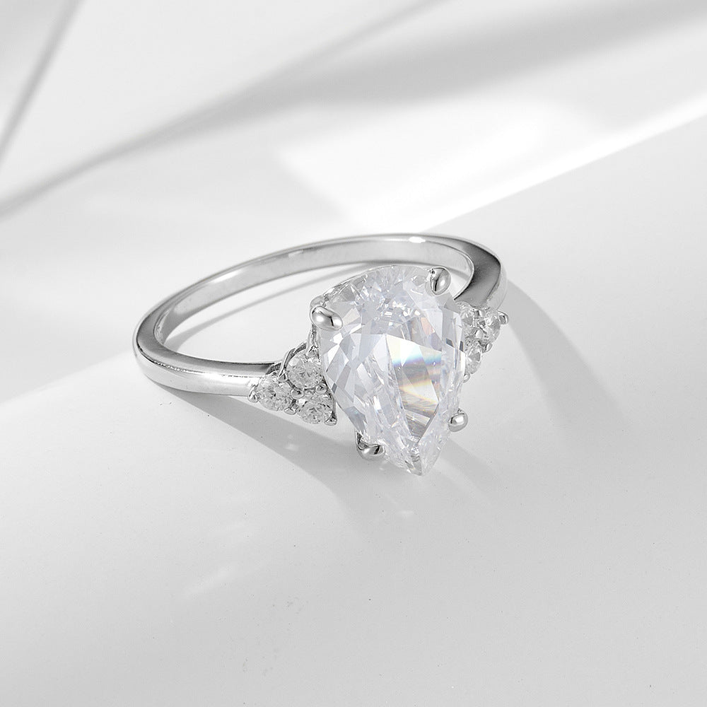 Bague en Argent S925 sertie de Moissanite