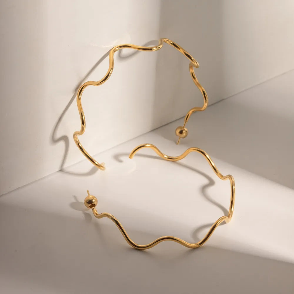 Créoles en Acier Inoxydable plaqué Or 18K