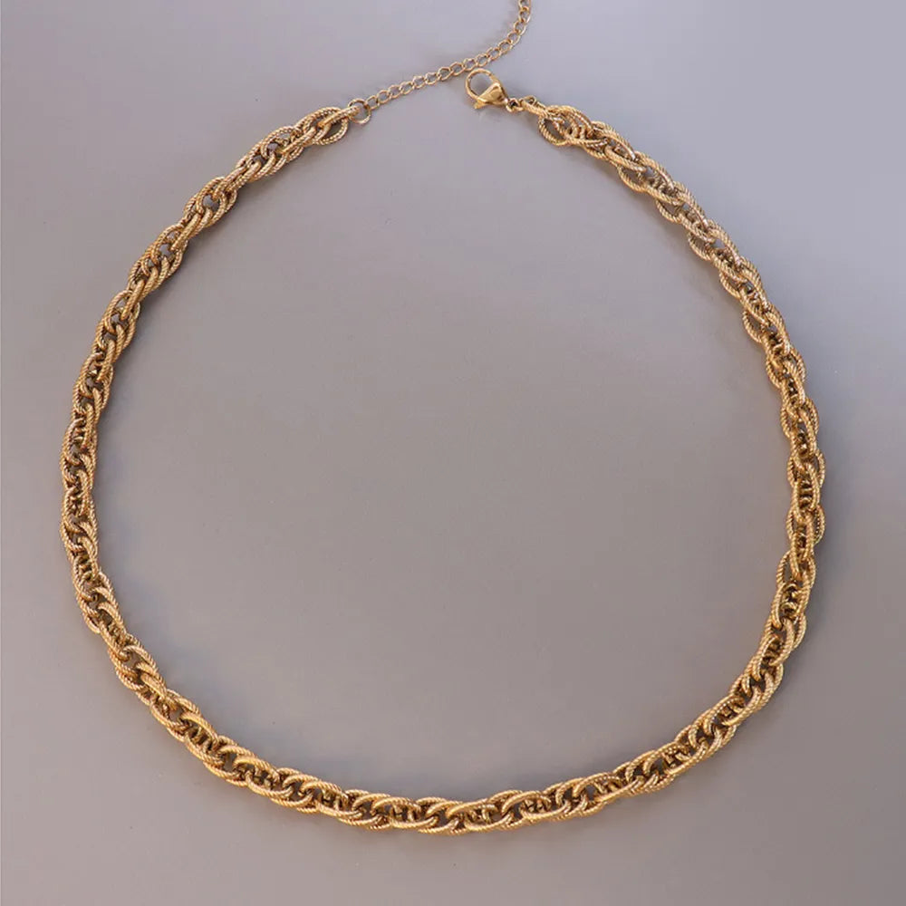 Collier chaîne en Titane doré