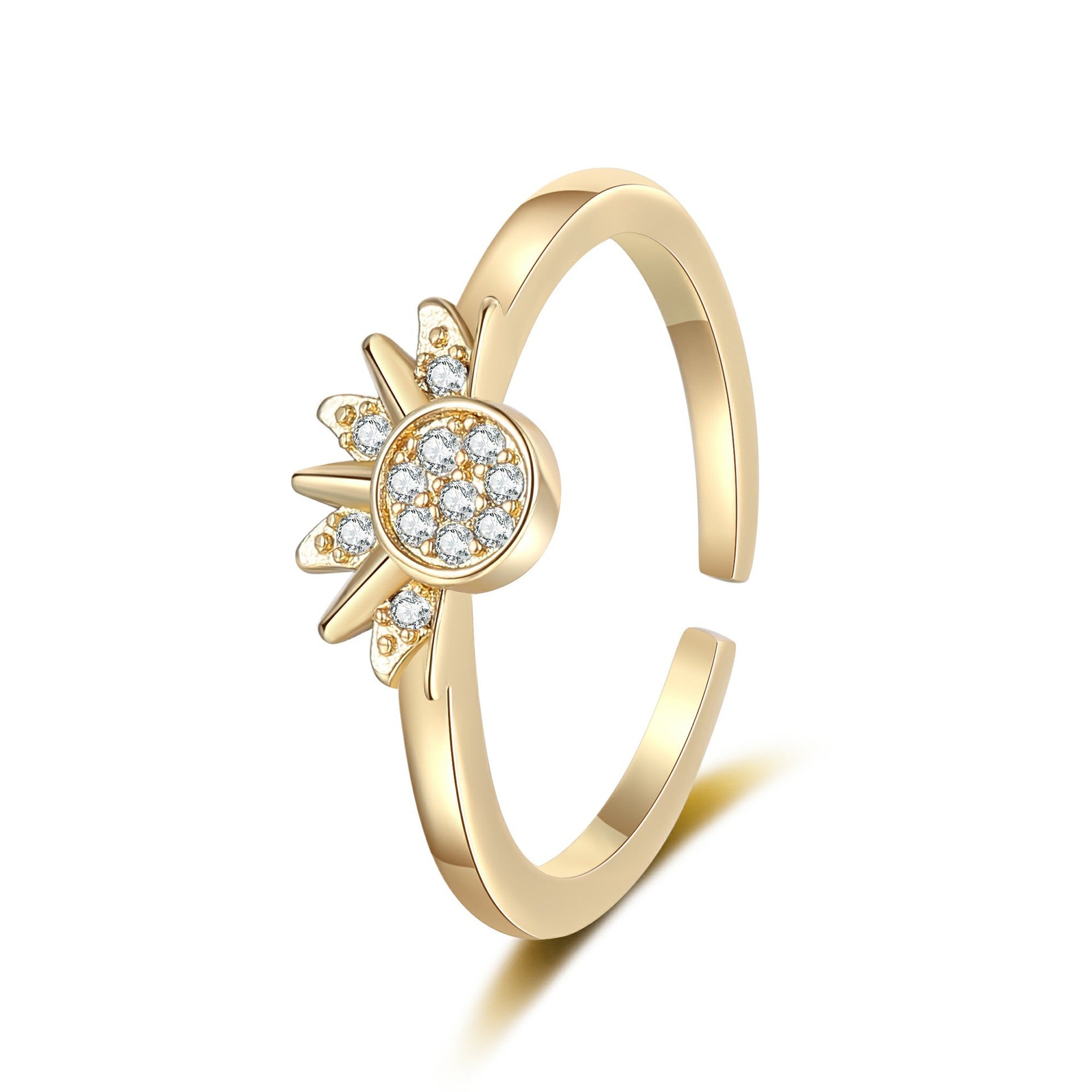 Bague ajustable Soleil & Lune Design simple et symbolique